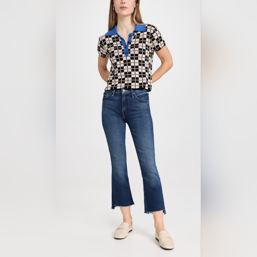 MOTHER Denim The Insider Crop Step Fray Jeans in Sake To Me Wash Size 26
